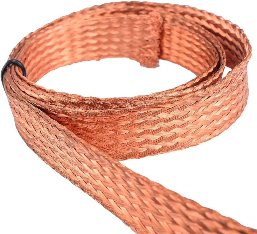 Flat super flexible copper braid Image